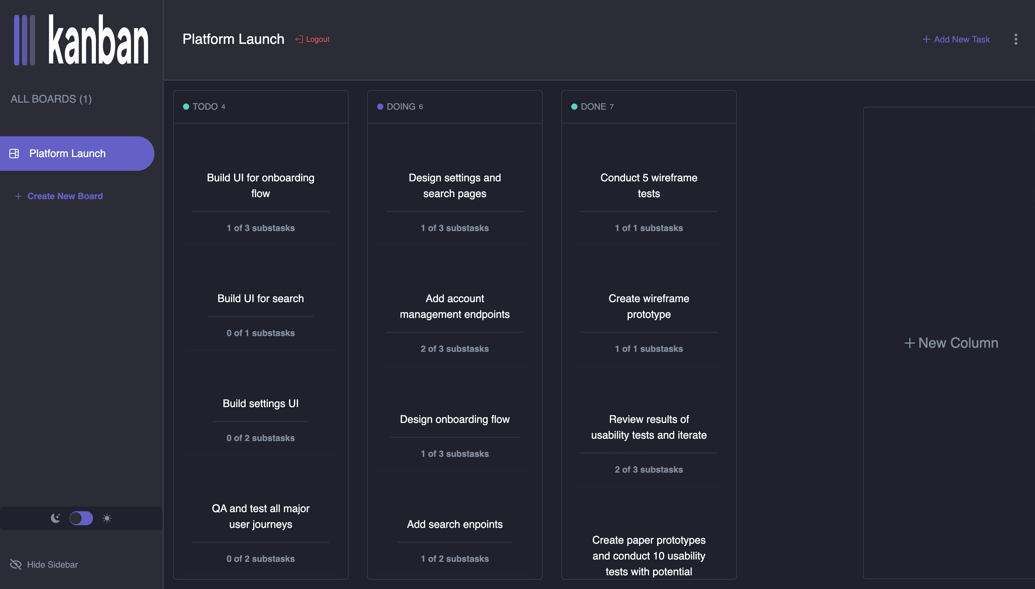 Kanban Task Manager